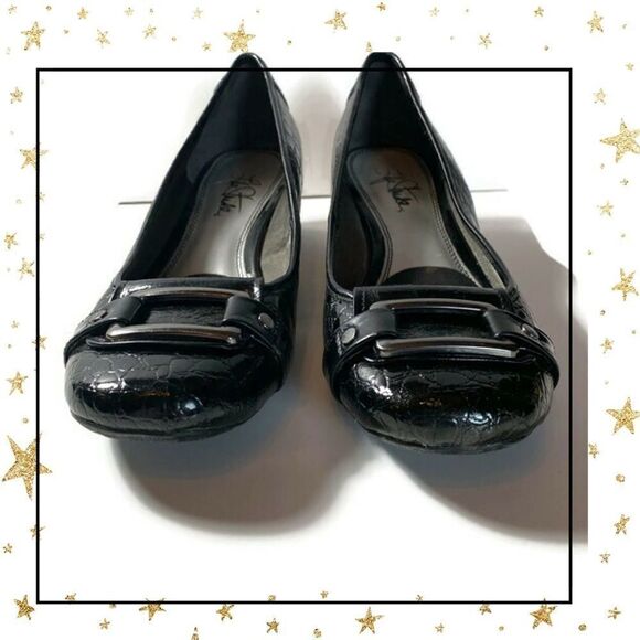 Life Stride Black Snake Patent Shoes 8 - Picture 4 of 7